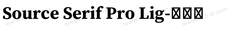 Source Serif Pro Lig字体转换